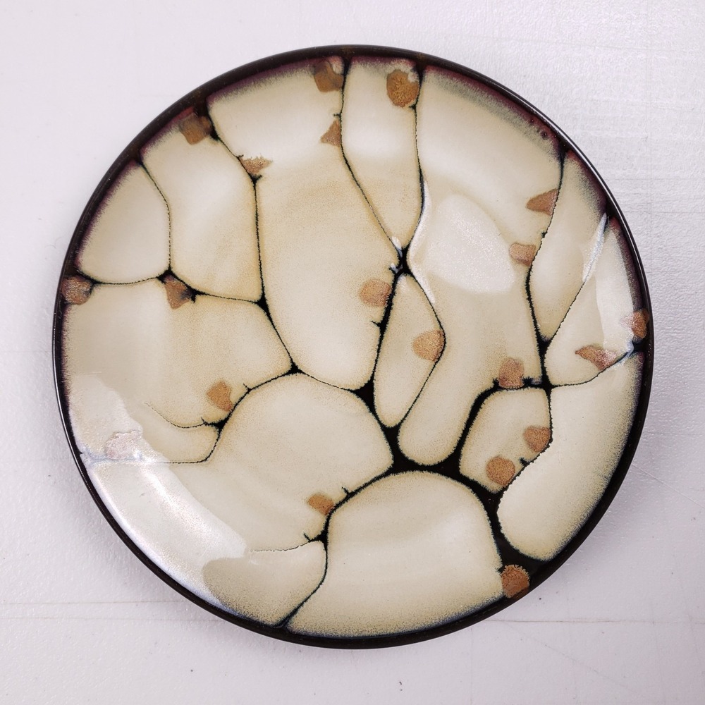 Mikasa Gourmet Basics Andria Plate 8" Stoneware Tan Brown Reactive Glaze Salad‎